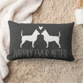 Chihuahua Silhouettes met hart en tekst Kussen (Deken)