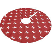 Chihuahua Silhouettes Pattern Kerstboom Rok (Gekanteld)
