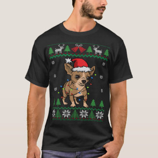 Chihuahua Sinterklaas Pet en Lichten Chihuahua ugl T-shirt