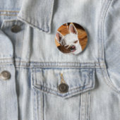 Chihuahua slapy squint relaxed tongue out Foto Ronde Button 5,7 Cm (In situ)