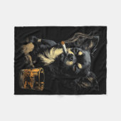 Chihuahua Smoking Cigarette Whisky Lover Funny Dog Fleece Deken (Voorkant (Horizontaal))