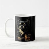 Chihuahua Smoking Cigarette Whisky Lover Funny Dog Koffiemok (Links)