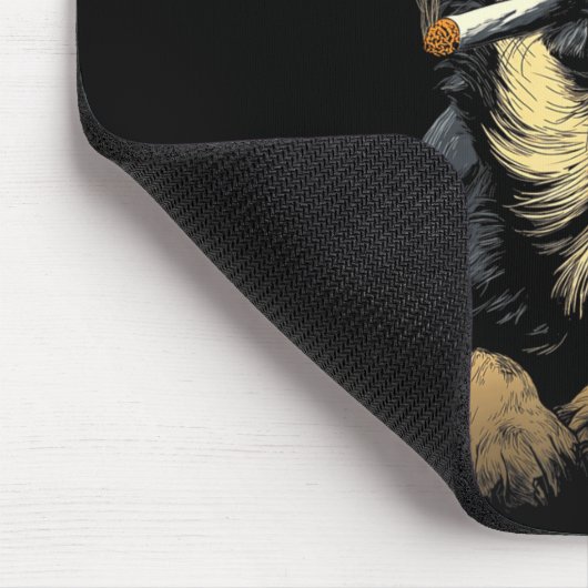 Chihuahua Smoking Cigarette Whisky Lover Funny Dog Muismat (Hoek)