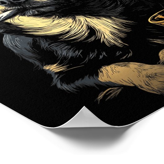 Chihuahua Smoking Cigarette Whisky Lover Funny Dog Poster (Hoek)