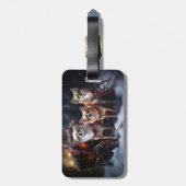 Chihuahua Sneeuwslee Kerst Decor Bagagelabel (Achterkant verticaal)