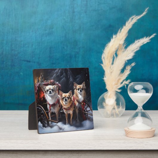 Chihuahua Sneeuwslee Kerst Decor Fotoplaat (Insitu)