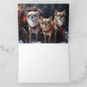 Chihuahua Sneeuwslee Kerst Decor Kaart (Binnen)