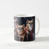 Chihuahua Sneeuwslee Kerst Decor Koffiemok (Voorkant rechts)