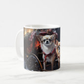 Chihuahua Sneeuwslee Kerst Decor Koffiemok (Voorkant links)