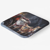 Chihuahua Sneeuwslee Kerst Decor Papieren Bordje (Gebogen)