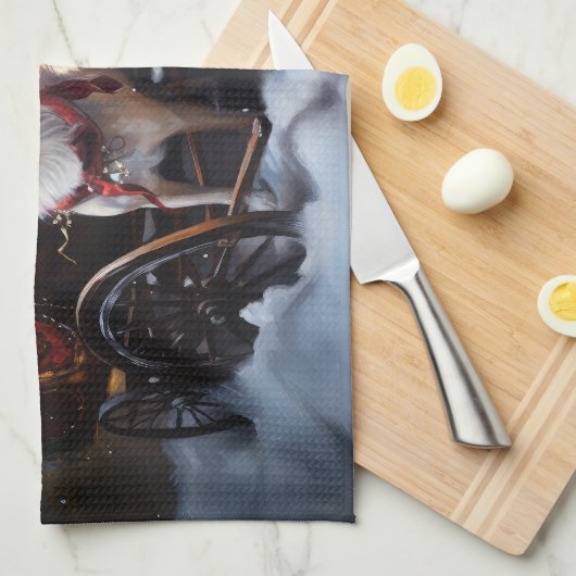 Chihuahua Sneeuwslee Kerst Decor Theedoek (Quarter Fold)