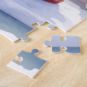 Chihuahua Snowy Windowsill Holiday Christmas Art Legpuzzel (Zijkant)