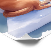 Chihuahua Snowy Windowsill Holiday Christmas Art Perfect Poster (Hoek)