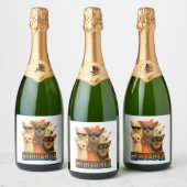 Chihuahua sparkling wijnetiket (Flessen)
