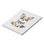 Chihuahua speelse Schattige leuke dier kleurrijke  Notitieblok (Linkerzijde)