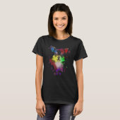 Chihuahua Splash Art Colorful T-shirt (Voorkant volledig)
