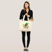 Chihuahua St. Patrick's Day Grote Tote Bag (Voorkant (model))