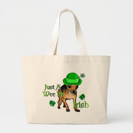 Chihuahua St. Patrick's Day Grote Tote Bag (Voorkant)