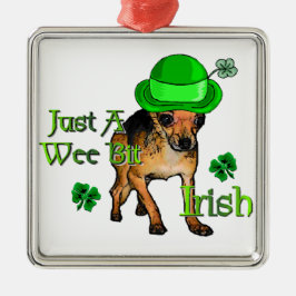 Chihuahua St. Patrick's Day Metalen Ornament