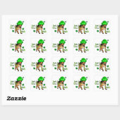 Chihuahua St Patrick's Day Vierkante Sticker (Vel)