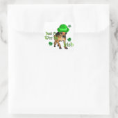 Chihuahua St Patrick's Day Vierkante Sticker (Tas)