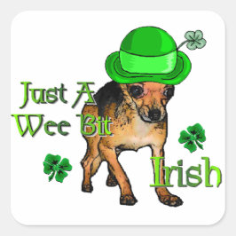 Chihuahua St Patrick's Day Vierkante Sticker