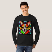 Chihuahua - Stained Glass Pop Art_4 T-shirt (Voorkant volledig)