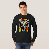 Chihuahua - Stained Glass Pop Art Premium_4 T-shirt (Voorkant volledig)