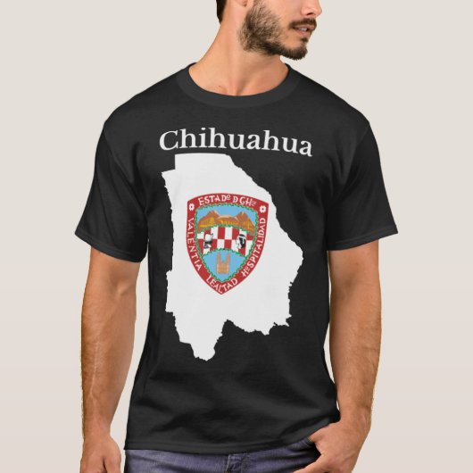Chihuahua State Flag Map, Mexico T-shirt (Voorkant)