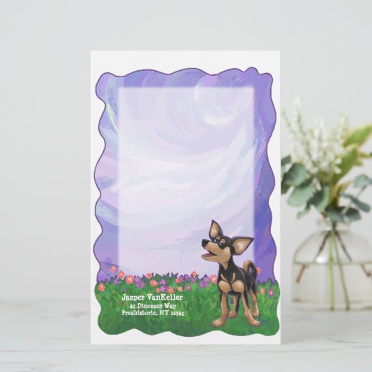 Chihuahua Stationery Briefpapier (Staand voorkant)