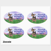 Chihuahua Stationery Ovale Sticker (Vel)