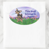 Chihuahua Stationery Ovale Sticker (Tas)