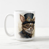 Chihuahua Steampunk Hond Koffiemok (Links)