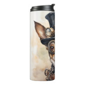 Chihuahua Steampunk Hond Thermosbeker (Gedraaid links)