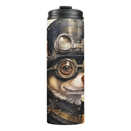 Chihuahua Steampunkhond Thermosbeker (Voorkant)
