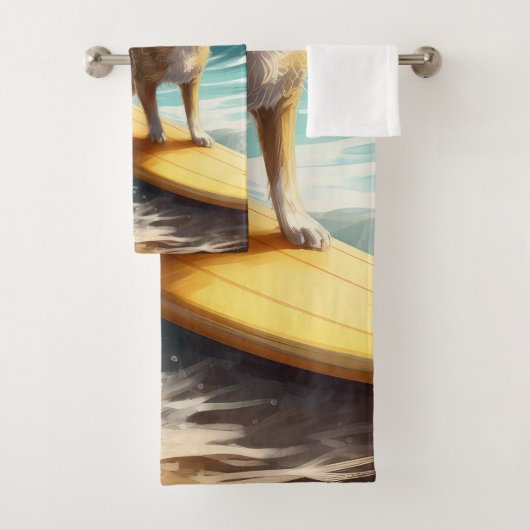 Chihuahua strand surfen schilderij bad handdoek (Insitu)