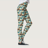 Chihuahua strand surfen schilderij leggings (Rechts)