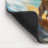 Chihuahua strand surfen schilderij muismat (Hoek)