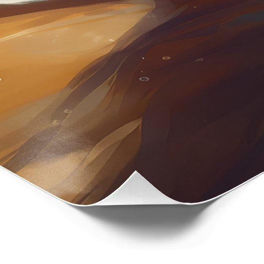 Chihuahua strand surfen schilderij perfect poster (Hoek)