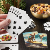 Chihuahua strand surfen schilderij pokerkaarten (Insitu)