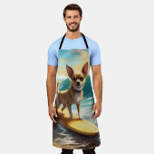 Chihuahua strand surfen schilderij schort (Gedragen)