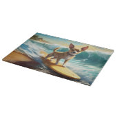 Chihuahua strand surfen schilderij snijplank (Hoek)