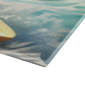 Chihuahua strand surfen schilderij snijplank (Hoek)