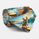 Chihuahua strand surfen schilderij stropdas (Opgerold)