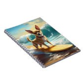 Chihuahua Strand Surfing Schilderij Notitieboek (Rechterzijde)