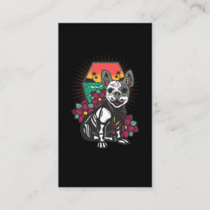 Chihuahua Sugar Skull Mexican Dog Visitekaartje