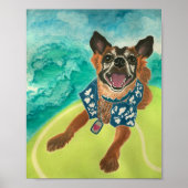 Chihuahua Surfing Poster (Voorkant)