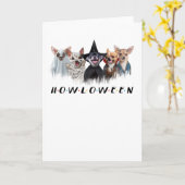 chihuahua t-shirt chihuahua douane halloween kaart (Gele Bloem)