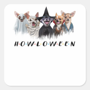 chihuahua t-shirt chihuahua douane halloween vierkante sticker