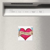 Chihuahua Tattoo Heart Magneet (Insitu (Vaatwasser))